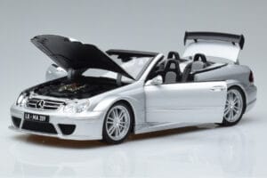 Mercedes CLK DTM AMG W209 Cabriolet Silver Kyosho 1:18 B66962272 Metall — bild 2 av 8