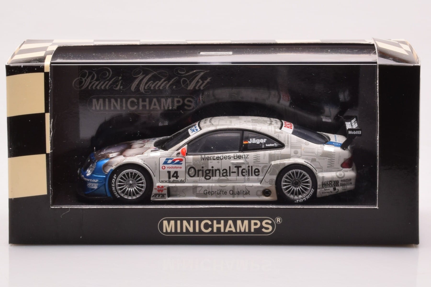 Mercedes CLK DTM Team Persson #14 Jaeger DTM 2001 Minichamps 1:43 400013714 Metall — bild 4 av 4