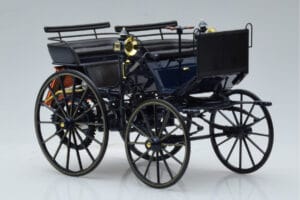 Mercedes Daimler Motorkutsche Mörkblå Norev 1:18 183700 Metall — bild 4 av 6