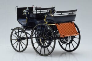 Mercedes Daimler Motorkutsche Mörkblå Norev 1:18 183700 Metall — bild 5 av 6