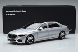 Mercedes Maybach S600 W222 V12 Biturbo Hightech Silver Almost Real 1:18 820118 Metall — bild 12 av 12
