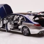 Mercedes Maybach S680 W223 Nautical Blå Cirrus Silver Almost Real 1:18 - image 5 of 8