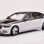 Mercedes Maybach S680 W223 Obsidian Svart Diamond Vit Almost Real 1:18