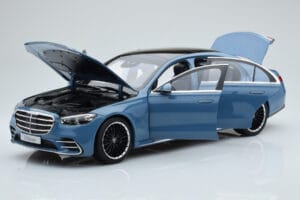 Mercedes S-Class W223 Vintage Blå Norev 1:18 B66960828 Metall — bild 2 av 7