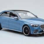 Mercedes S-Class W223 Vintage Blå Norev 1:18 - image 5 of 7