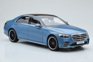Mercedes S-Class W223 Vintage Blå Norev 1:18 B66960828 Metall — bild 5 av 7