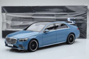 Mercedes S-Class W223 Vintage Blå Norev 1:18 B66960828 Metall — bild 7 av 7