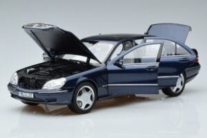 Mercedes S55 AMG W220 Blå Norev 1:18 183817 Metall — bild 2 av 7