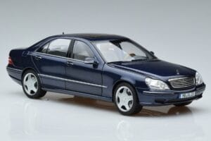 Mercedes S55 AMG W220 Blå Norev 1:18 183817 Metall — bild 5 av 7