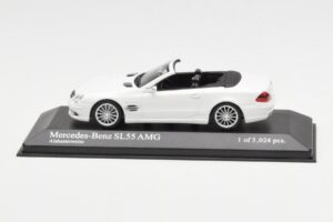 Mercedes SL 55 AMG R230 Vit Minichamps 1:43 400036170