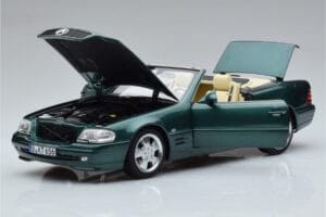 Mercedes SL500 R129 Grön Metallic Norev 1:18 183753 Metall — bild 2 av 8
