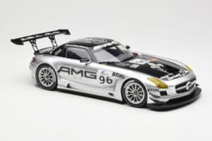 Mercedes SLS AMG GT3 #96 M. Hakkinen AMG Customer Sports 6 Hours of Zhuhai ILMC 2011 Minichamps 1:18 B66960197 Metall — bild 4 av 6