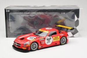 Mercedes SLS AMG GT3 #35 Team Black Falcon T. Heyer / Jafer / Lemeret 24 Hours of Spa 2011 Minichamps 1:18 151113135 Metall — bild 6 av 6
