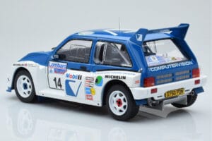 MG Metro 6R4 #14 D. Llewellin / P. Short RAC Rally 1986 IXO 1:18 18RMC068C Metall — bild 5 av 6
