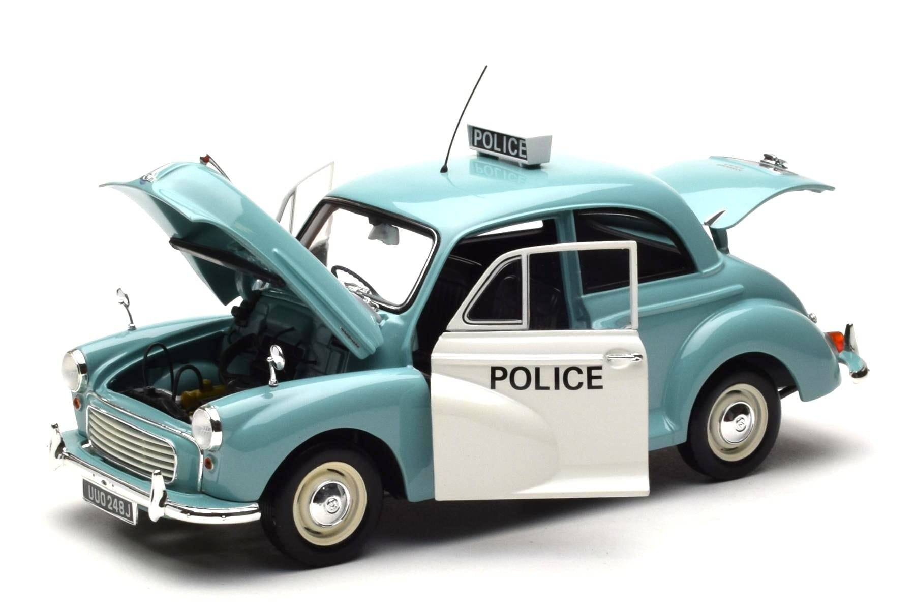 Morris Minor Polis Blå & Vit Minichamps 1:18 150137090 Metall — bild 2 av 8