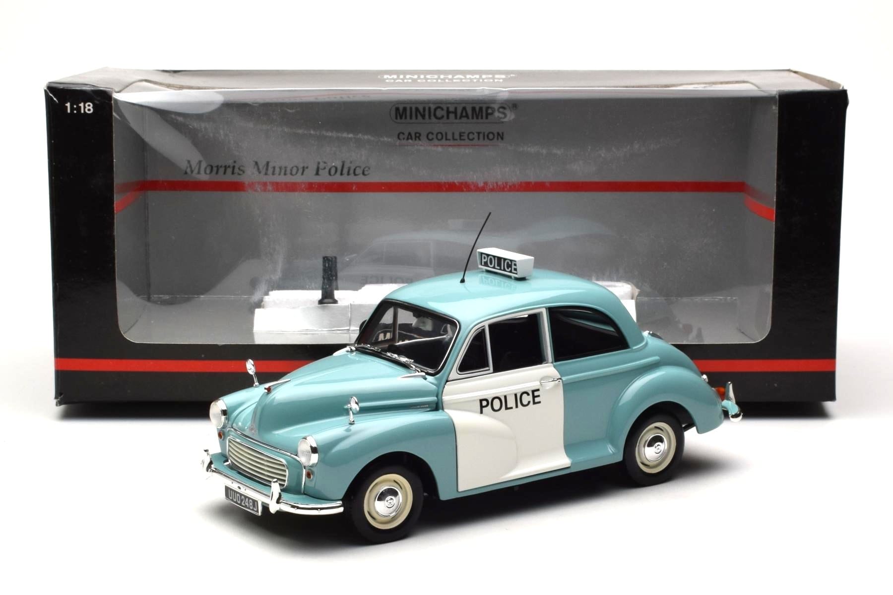 Morris Minor Polis Blå & Vit Minichamps 1:18 150137090 Metall — bild 8 av 8