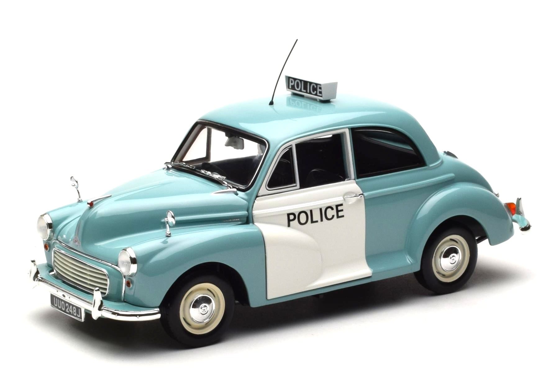 Morris Minor Polis Blå & Vit Minichamps 1:18 150137090 Metall