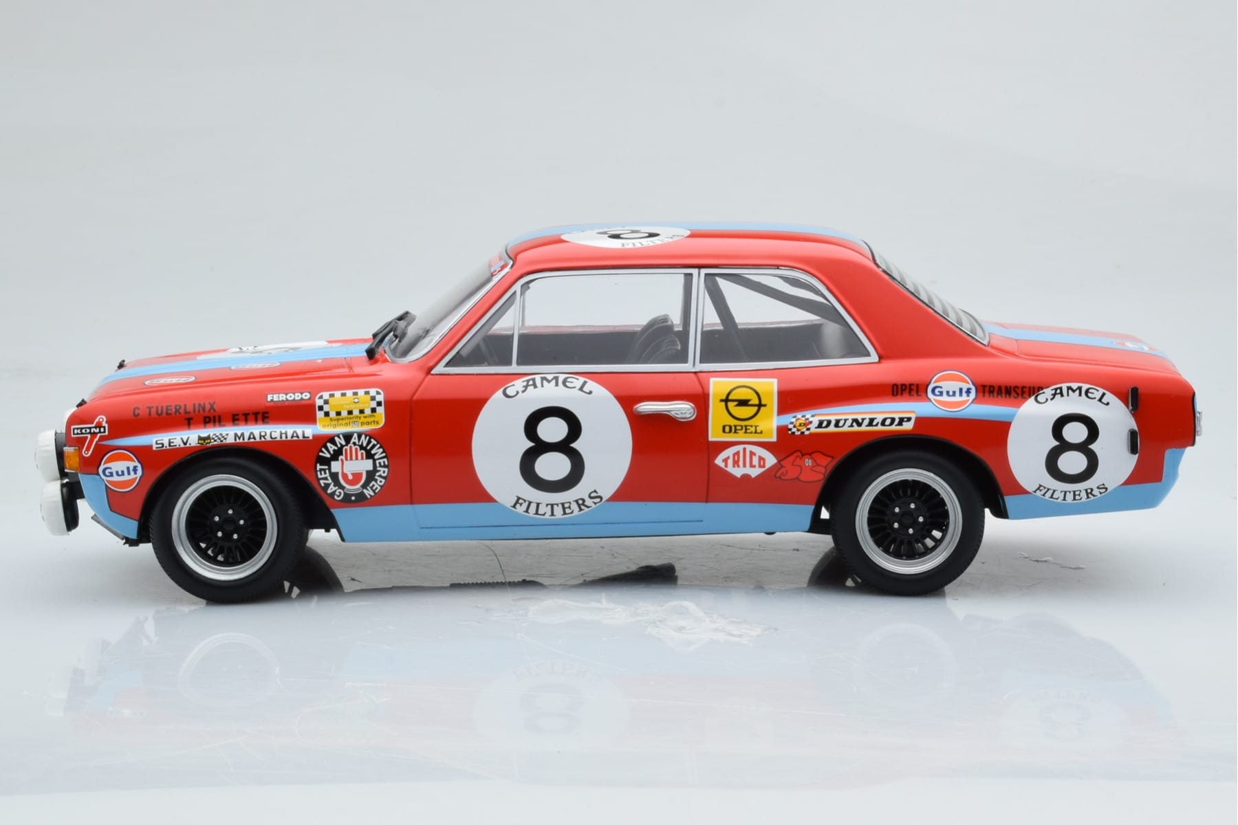 Opel Commodore A Steinmetz #8 Tuerlinx / T. Pilette 24 Hours of Spa 1972 Minichamps 1:18 155724608 Metall — bild 3 av 6