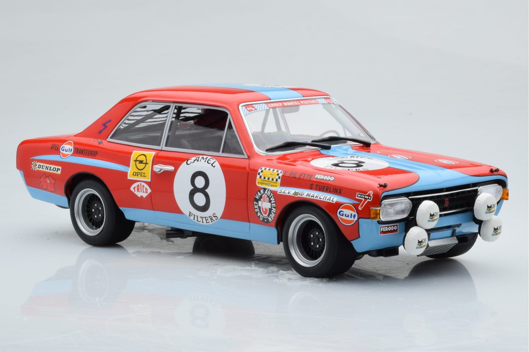 Opel Commodore A Steinmetz #8 Tuerlinx / T. Pilette 24 Hours of Spa 1972 Minichamps 1:18 155724608 Metall — bild 4 av 6