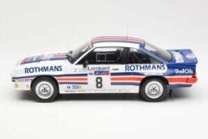 Opel Manta 400 Rothmans #8 J. McRae / I. Grindrod Lombard RAC Rally 1983 IXO 1:18 18RMC038A Metall — bild 3 av 6