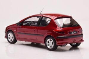 Peugeot 206 S16 Röd Otto 1:18 OT1039 Resin — bild 5 av 6