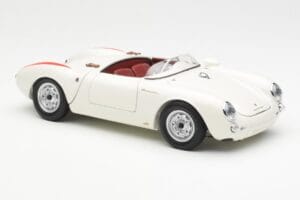 Porsche 550 Spyder 70-Års Edition Vit Schuco 1:18 450033300 Metall — bild 6 av 8