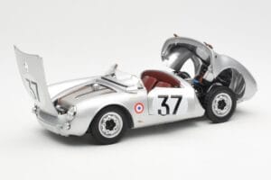 Porsche 550 RS Spyder #37 H. Polensky / R. von Frankenberg 24 Hours of Le Mans 1955 Schuco 1:18 450033400 Metall — bild 2 av 8