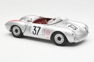 Porsche 550 RS Spyder #37 H. Polensky / R. von Frankenberg 24 Hours of Le Mans 1955 Schuco 1:18 450033400 Metall — bild 6 av 8