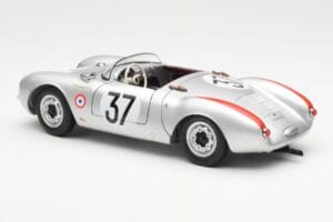 Porsche 550 RS Spyder #37 H. Polensky / R. von Frankenberg 24 Hours of Le Mans 1955 Schuco 1:18 450033400 Metall — bild 7 av 8