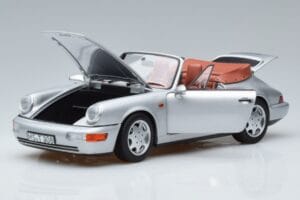 Porsche 911 964 Carrera 2 Cabriolet Silver Norev 1:18 187330 Metall — bild 2 av 7