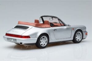 Porsche 911 964 Carrera 2 Cabriolet Silver Norev 1:18 187330 Metall — bild 3 av 7