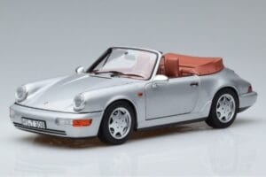 Porsche 911 964 Carrera 2 Cabriolet Silver Norev 1:18 187330 Metall