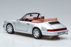 Porsche 911 964 Carrera 2 Cabriolet Silver Norev 1:18 187330 Metall — bild 6 av 7