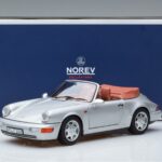 Porsche 911 964 Carrera 2 Cabriolet Silver Norev 1:18 187330 Metall - image 7 of 7