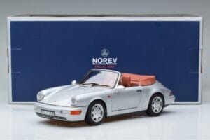 Porsche 911 964 Carrera 2 Cabriolet Silver Norev 1:18 187330 Metall — bild 7 av 7