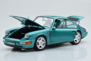 Porsche 911 964 Carrera 2 Wimbledon Grön Norev 1:18 187329 Metall — bild 2 av 8