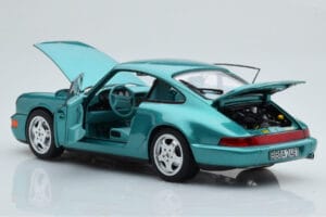 Porsche 911 964 Carrera 2 Wimbledon Grön Norev 1:18 187329 Metall — bild 3 av 8