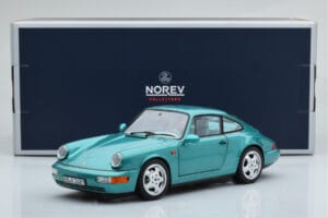 Porsche 911 964 Carrera 2 Wimbledon Grön Norev 1:18 187329 Metall — bild 8 av 8