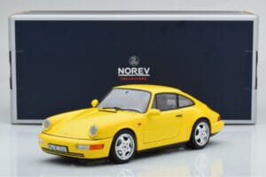 Porsche 911 964 Carrera 2 Gul Norev 1:18 187328 Metall — bild 8 av 8