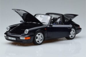 Porsche 911 964 Carrera 4 Targa Blå Norev 1:18 187340 Metall — bild 2 av 8