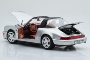 Porsche 911 964 Carrera 4 Targa Polar Silver Norev 1:18 187342 Metall — bild 3 av 9