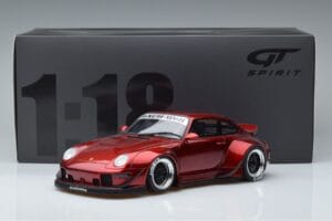 Porsche 911 964 RWB Duck Tail Candy Apple GT Spirit 1:18 GT759 Resin — bild 6 av 6