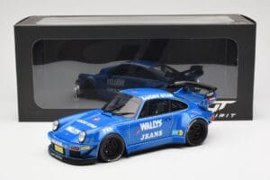 Porsche 911 964 RWB Osho Arrow Blå GT Spirit 1:18 GT448 Resin — bild 6 av 6