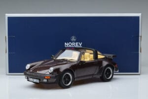 Porsche 911 964 Turbo Targa Brun Norev 1:18 187665 Metall — bild 8 av 8