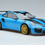Porsche 911 991.2 GT3 RS Weissach Package Miami Blå Guldfälgar Minichamps 1:18 153068310 Metall - image 4 of 6