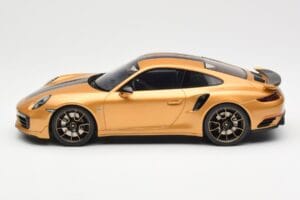 Porsche 911 991.2 Turbo S Exclusive Guld GT Spirit 1:18 GT444 Resin — bild 3 av 6