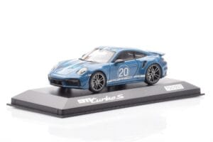 Porsche 911 992 Turbo S Oslo Blå Minichamps 1:43 WAP0209050N001 Metall — bild 2 av 4