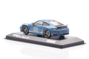 Porsche 911 992 Turbo S Oslo Blå Minichamps 1:43 WAP0209050N001 Metall — bild 3 av 4