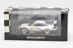 Porsche 911 996 GT3 RS Siemens #50 M. Ortelli / M. Lieb / R. Dumas 24 Hours of Spa 2003 Winners Minichamps 1:43 400036950 Met — bild 4 av 4