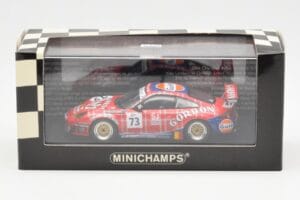 Porsche 911 996 GT3 RSR Gulf #73 Lambert / Lefort / Palttala 1000km Spa 2005 Minichamps 1:43 400056473 Metall — bild 4 av 4